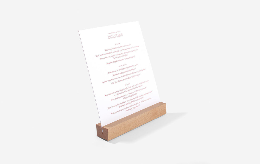 Conversation Menus £24.00